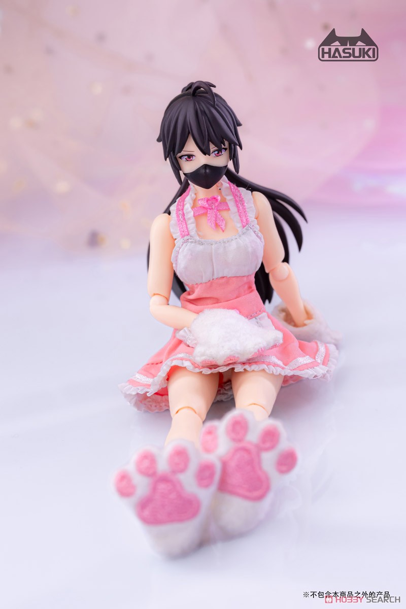 CS010C Maid Costume for 1/12 Action Figure (Pink) (Fashion Doll) Other picture3