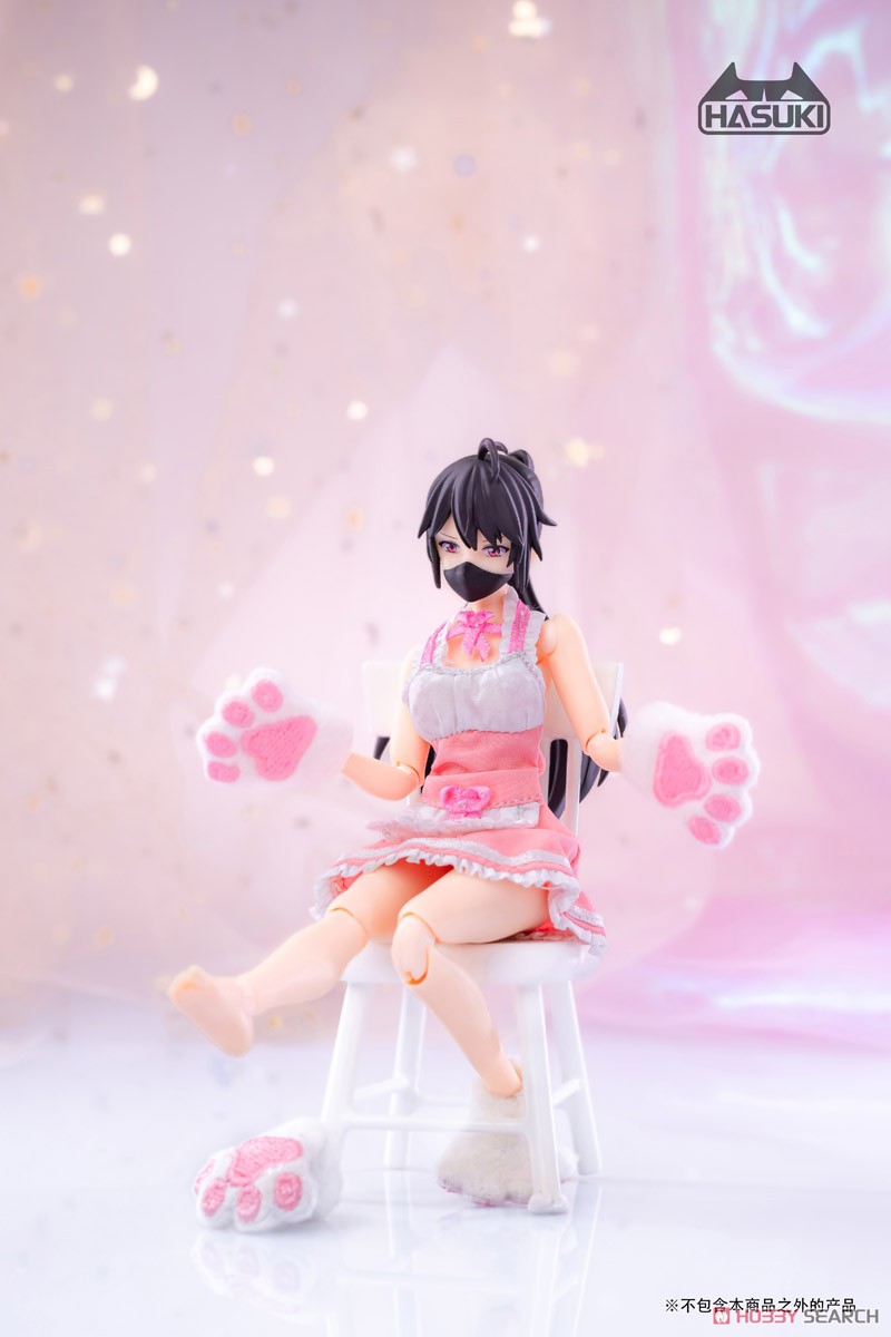 CS011B 1/12スケール可動フィギュア用 肉球グローブ&シューズセット (ホワイト) (ドール) その他の画像5