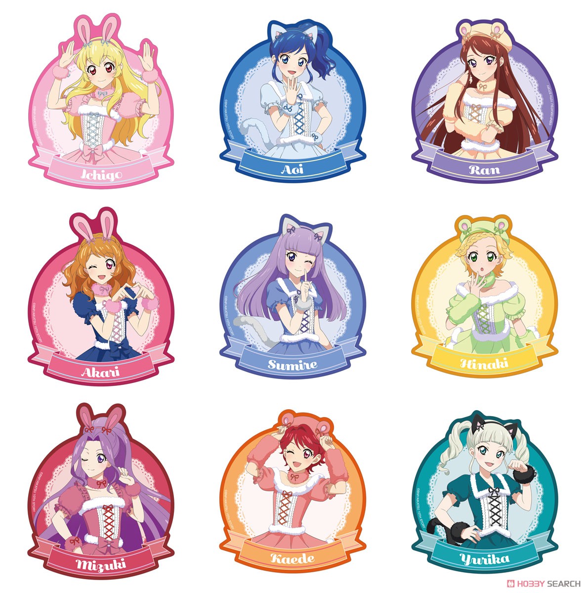 アイカツ！ 10th STORY ～未来へのSTARWAY～ 描き下ろしイラスト 新条ひなき アニマルコーデver. トラベルステッカー (キャラクターグッズ) その他の画像1