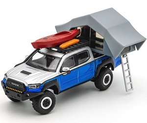 Toyota TACOMA - キャンプバージョン (LHD) シルバー/ブルー (ミニカー)