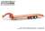 Gooseneck Trailer - Orange with Red and White Conspicuity Stripes (Diecast Car) Item picture1