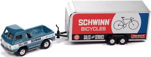 1965 ダッジ A-100 ブルー & クローズ トレーラー `SCHWINN` (ミニカー)