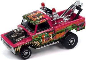1965 シェビー ピックアップ トウ トラック ジンガーズ Rat Fink マジェンタ (ミニカー)