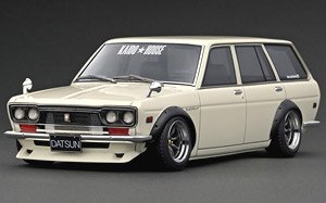 Datsun Bluebird (510) Wagon White (ミニカー)