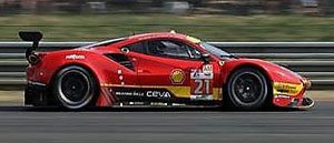 Ferrari 488 GTE EVO No.21 AF CORSE 24H Le Mans 2023 S. Mann - J. Piguet - U. de Pauw (Diecast Car)