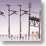 Catenary Pole for Single Track (24pcs.) (Unassembled Kit) (Model Train)