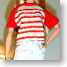 Border Raglan Shirt (Red) (Fashion Doll)