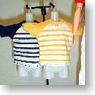Border Raglan Shirt (Yellow) (Fashion Doll)