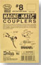 (HO) Magne-Matic(R) Couplers #8 Metal Coupler-5/16`` Medium (2-pair) (Model Train)