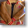 Stadium Jacket (Beige x Brown) (Fashion Doll)