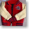 Stadium Jacket (Red x Beige) (Fashion Doll)