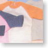 Short Raglan shirt (Orange x White ) (Fashion Doll)
