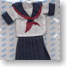 Summer Sailor Uniform&Skirt sets(Dark-White) (Fashion Doll)