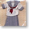 Summer Sailor Uniform&Skirt sets(Gray-White) (Fashion Doll)