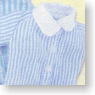 For 22cm Collar Separated Shirt (Blue Stripe) (Fashion Doll)