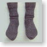 For 12inchi Socks 2 pairs (Black) (Fashion Doll)