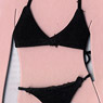 Swimsuit - Triangle Bikini & String Panties (Black) (Fashion Doll)