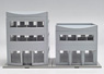 Bow Front Building Set (Gray) (Model Train)