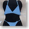 Swimsuit - Triangle Bikini & String Panties (Light blue) (Fashion Doll)