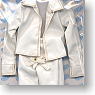 Leather jacket&Pants Set (White) (Fashion Doll)