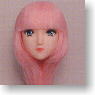 *Face painted Doll Head/Hair transplantation Type 02-PH3 (Pink) (Fashion Doll)