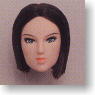 *Face painted Doll Head/Hair transplantation Type 03-PH2 (Dark-brown) (Fashion Doll)