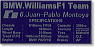 Williams FW24 Data Plate Monoya (Model Car)
