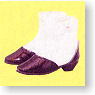 Enamel Short Boots (White) (Fashion Doll)