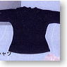 60cm用 ベーシックTシャツ(黒) (ドール)