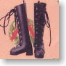 Frill Boots (Black) (Fashion Doll)