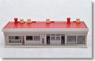 DioTown Small Strip Mall, Red (Model Train)