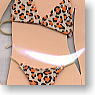 Bikini Swimsuit(Leopard-print pattern /Beige) (Fashion Doll)