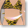 Bikini Swimsuit(Zebra Yellow/Black) (Fashion Doll)