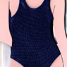 Dress Swimsuit (Dark blue) (Fashion Doll)