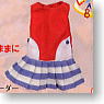 For 23cm 60`s Marine Dress (Red/Border) (Fashion Doll)