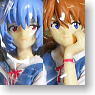 Evangelion Figrure set -Study Time- Rei and Asuka 2 pieces (Arcade Prize)