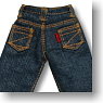 Low-Rise Straight Jeans (Dark Blue) (Fashion Doll)