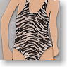 One-Piece Swimsuit (Zebra) (Fashion Doll)