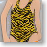 Dress Swimsuit (Zebra Yellow/Black) (Fashion Doll)