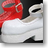 Ankle Strap Shoes (White) (Fashion Doll)