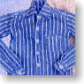 Men`s Y Shirt Stripe (Blue ST) (Fashion Doll)