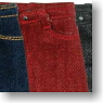 Denim Tight Skirt Mini Length (Red) (Fashion Doll)