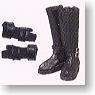Rider Style Glove and Boots (Black) (Fashion Doll)