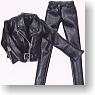 Rider Style Jacket Set (Black) (Fashion Doll)