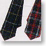 Checked Neckties Set (Red and Green) (Fashion Doll)