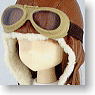 For 60cm Flight Cap and Goggle (Beige) (Fashion Doll)