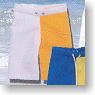 Men`s Board Shorts (White / Orange) (Fashion Doll)