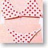 Bikini Swimsuit (White cloth x Red Dot) (Fashion Doll)
