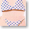 Bikini Swimsuit (White cloth x Blue Dot) (Fashion Doll)