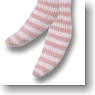 Stripes Overknee Socks (Pink) (Fashion Doll)